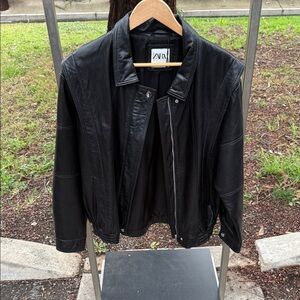 Zara Black Leather Jacket